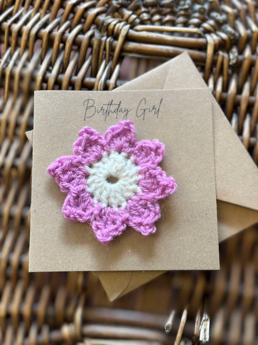 Birthday Girl Pink & White Flower