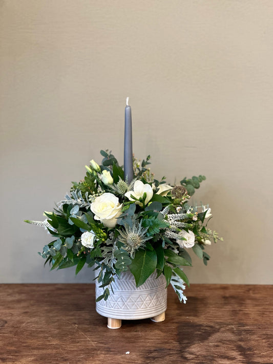 Christmas Table Arrangement with Candle