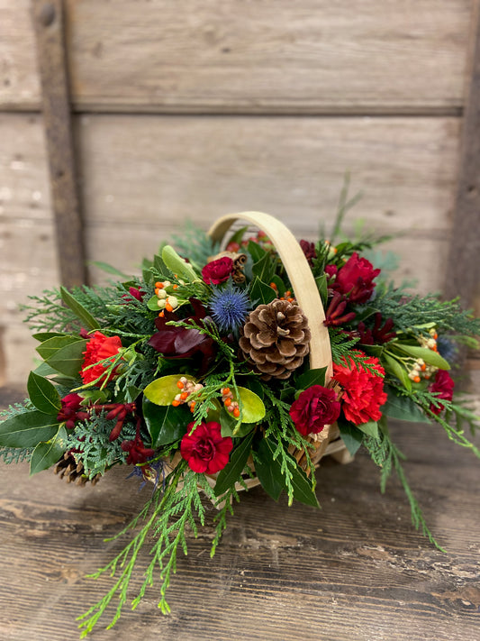Christmas Basket Arrangement
