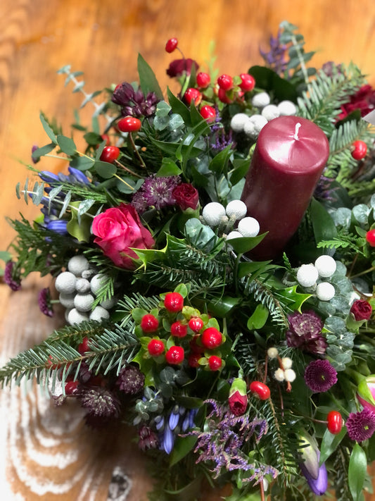 Red Candle Arrangement