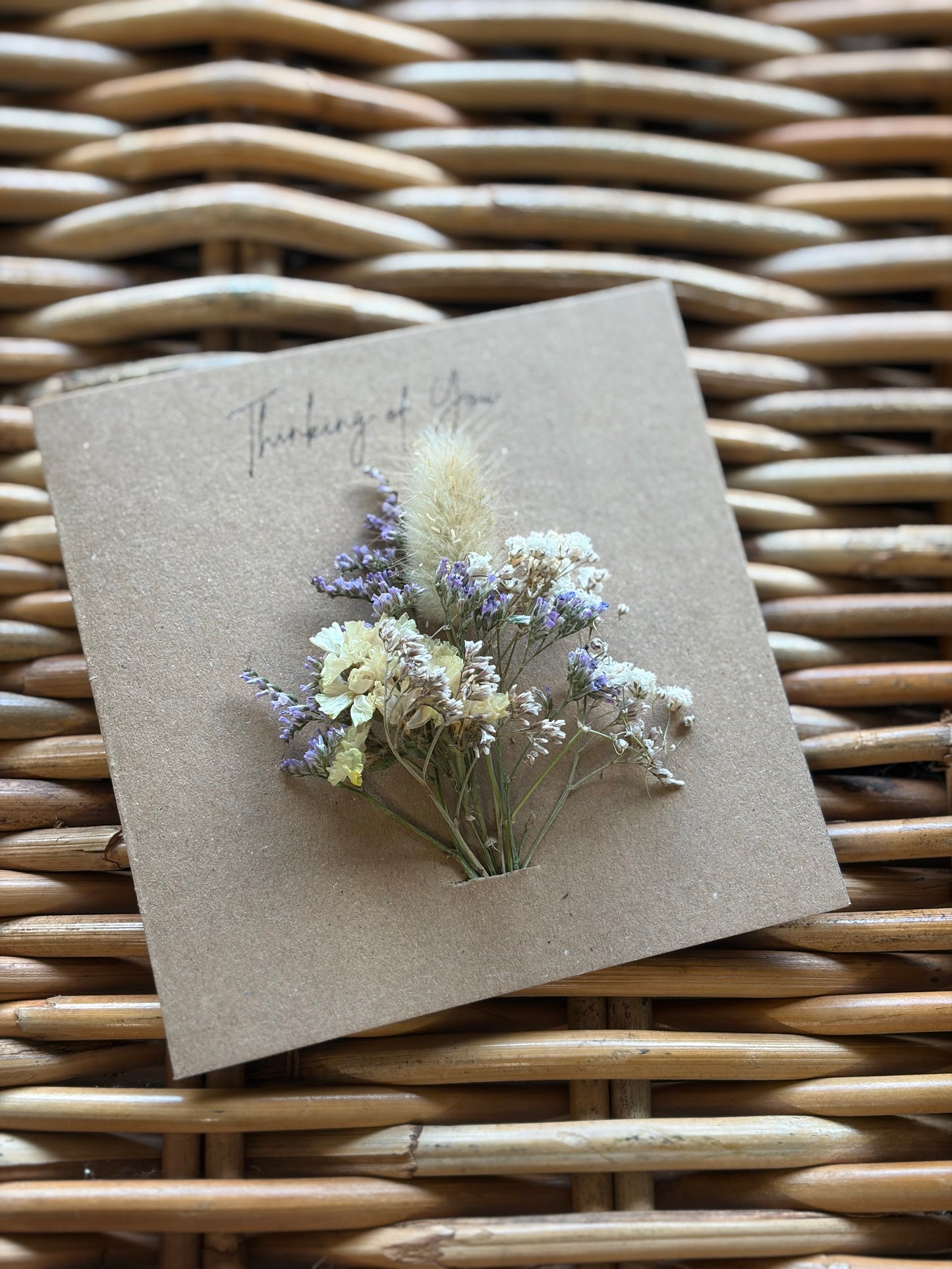 Thinking Of You Dried Flower Card