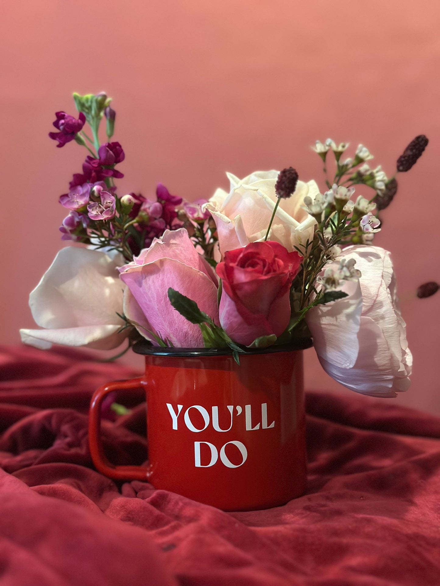 You’ll Do Mug with Flowers