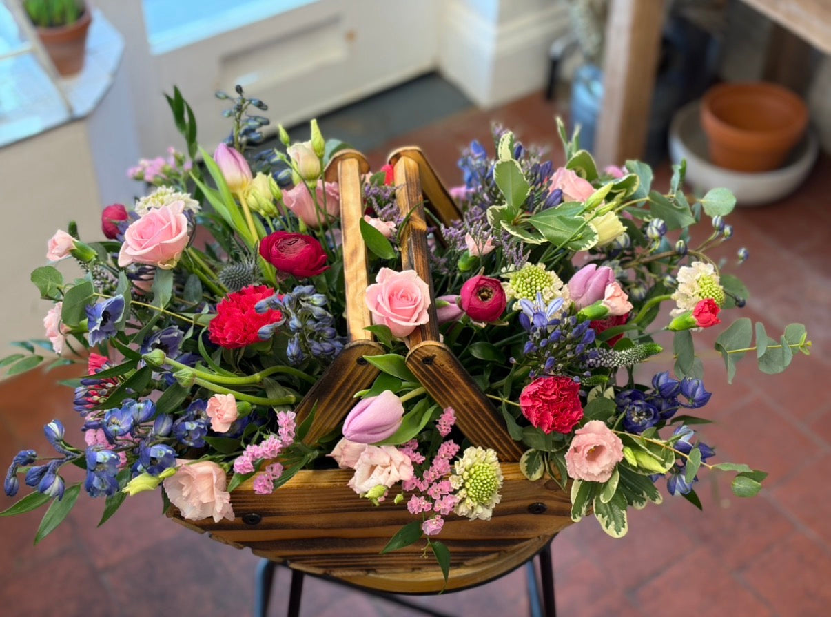 Trug of Flowers – Bouquet Florist