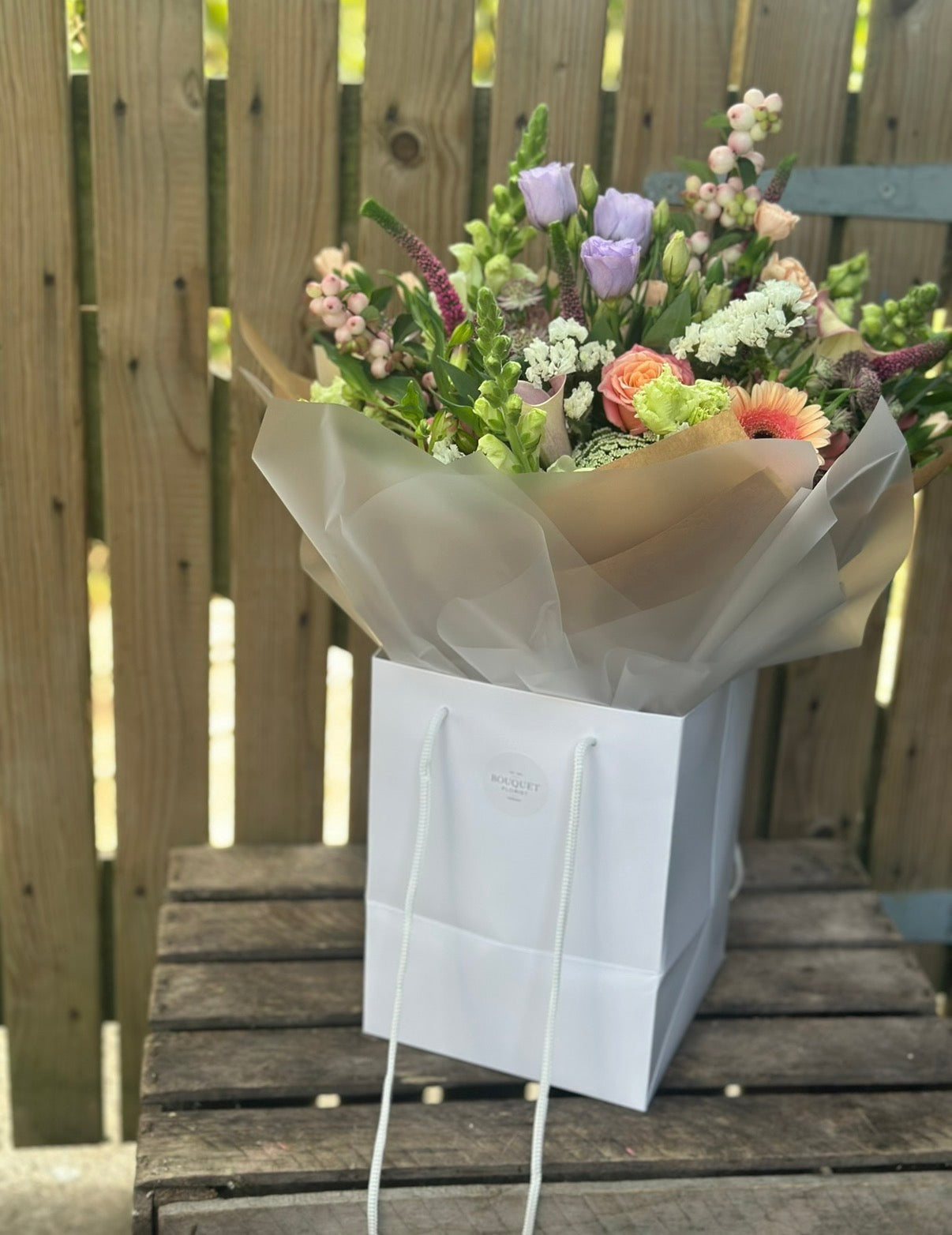 Gift Wrapped Bag Bouquet