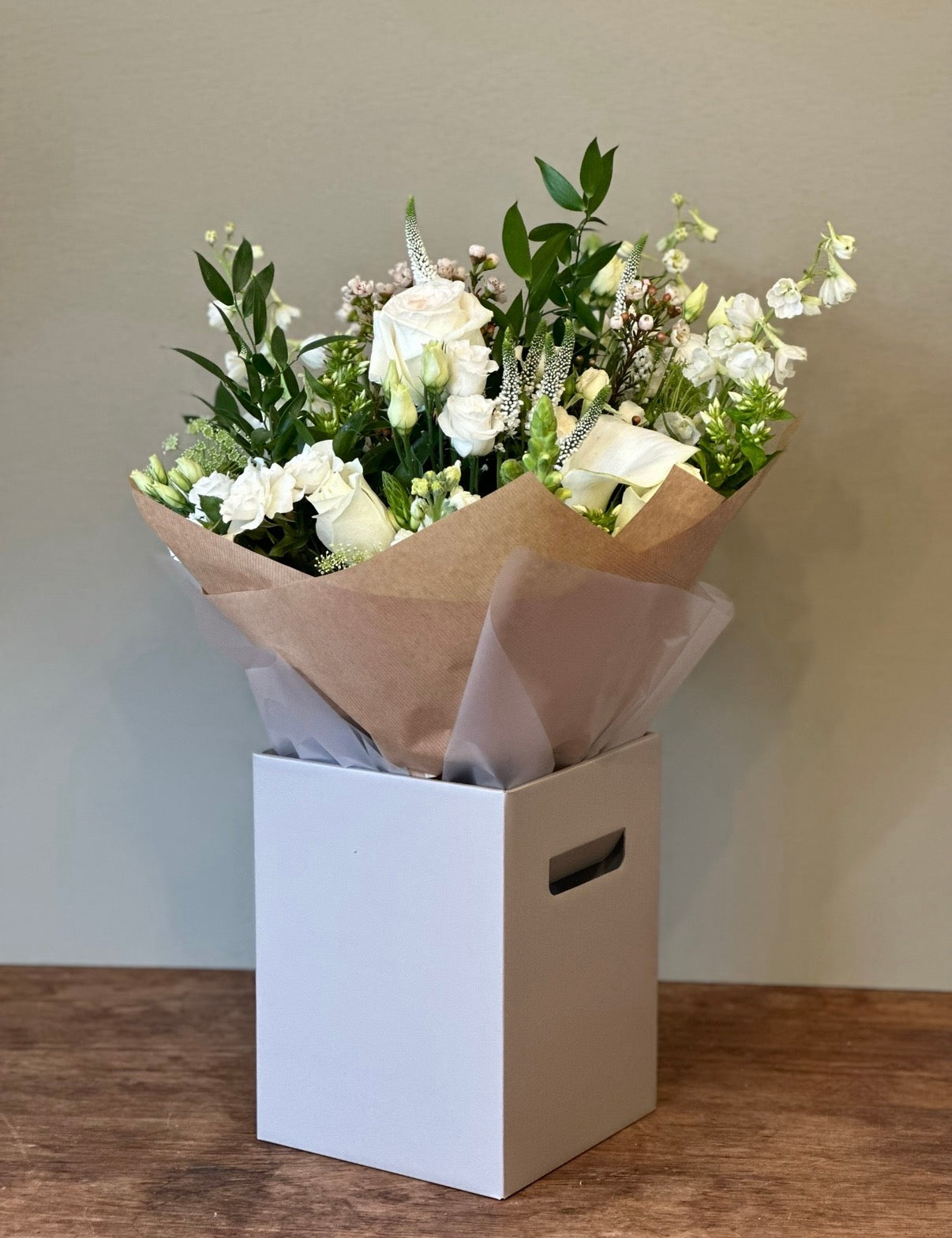 Classic Whites Box Bouquet
