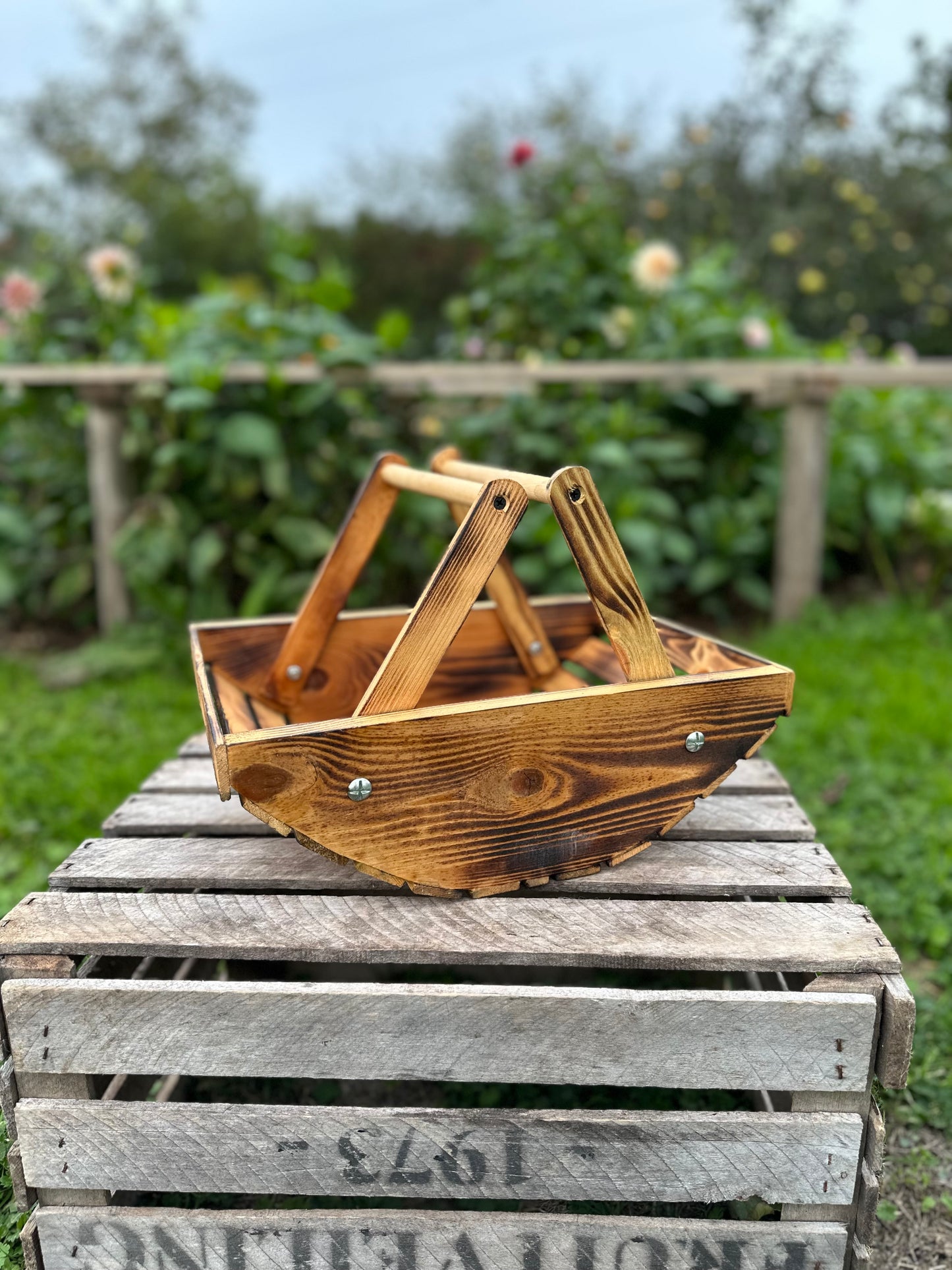 Handmade Wooden Trug Basket