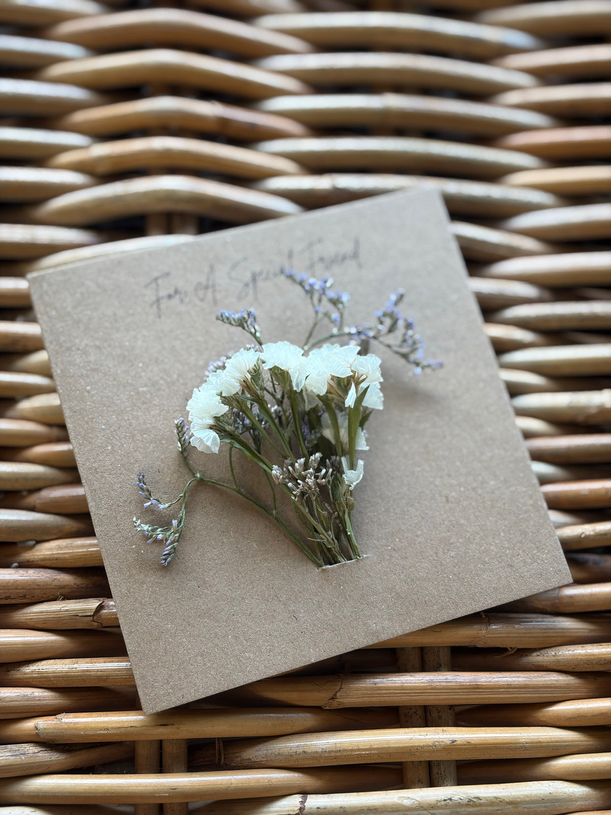 For A Special Friend Dried Flower Card
