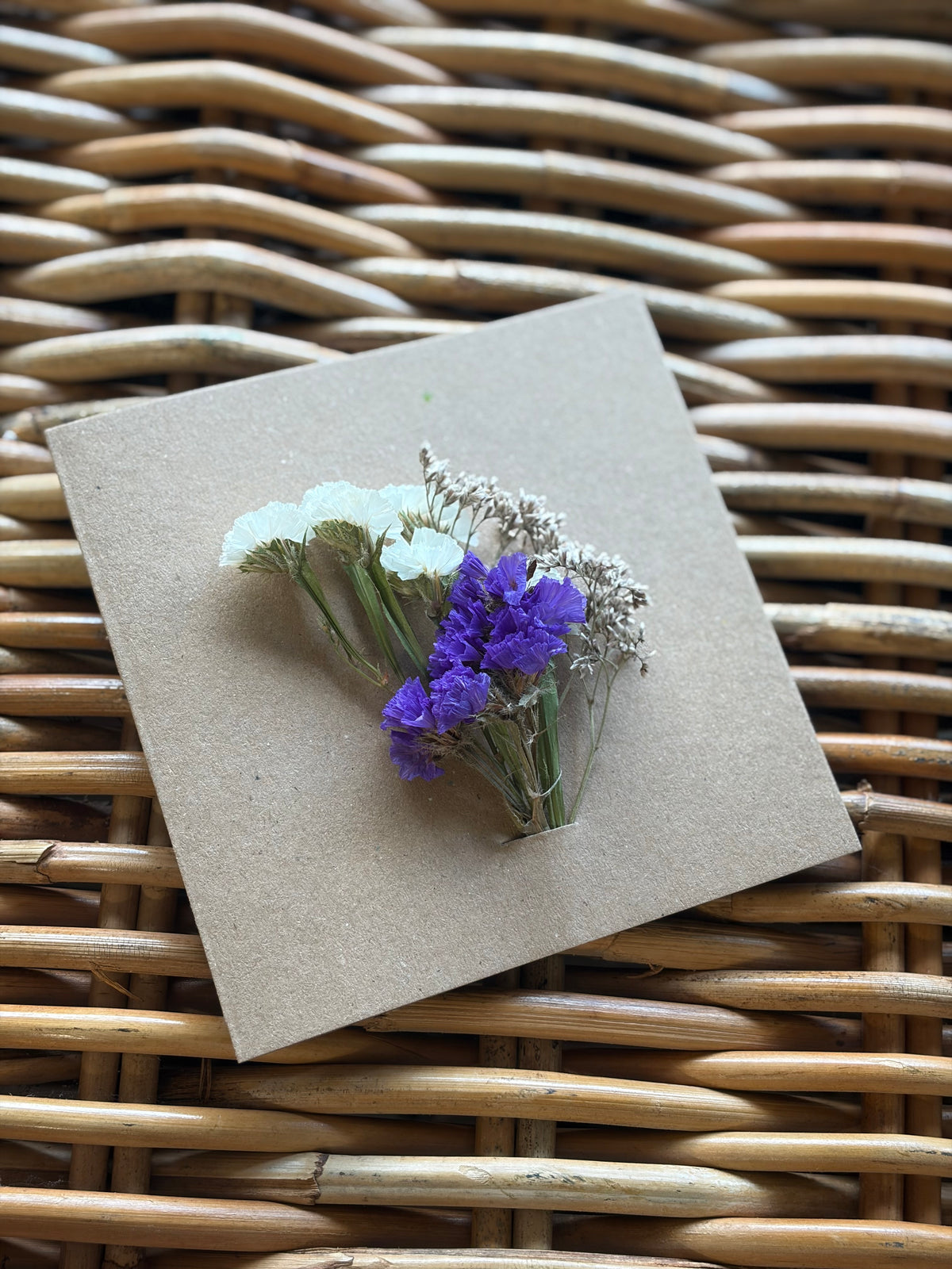 Blank Dried Flower Card