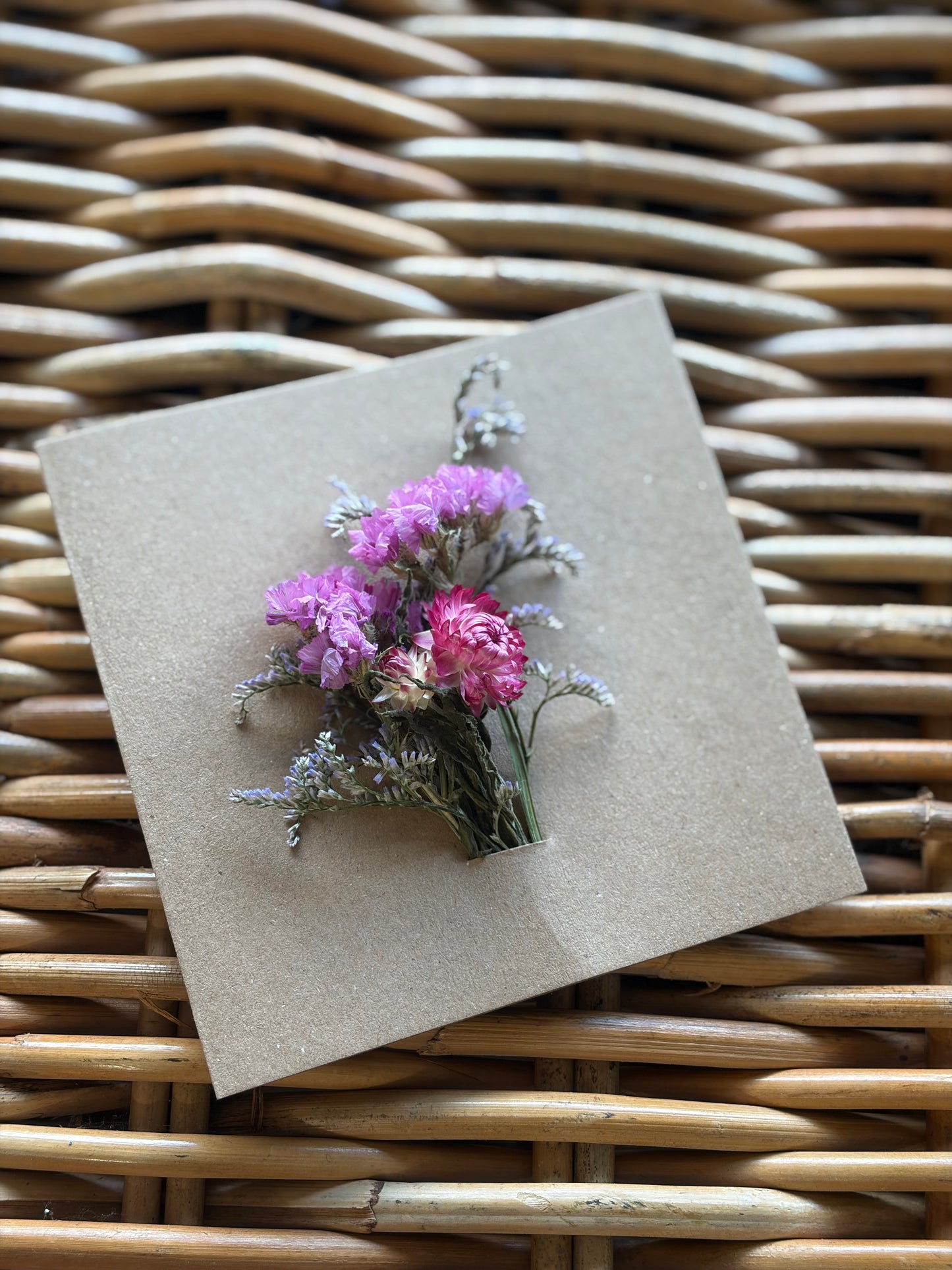 Blank Dried Flower Card